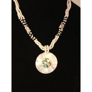 Mother of Pearl Necklace and Earrings